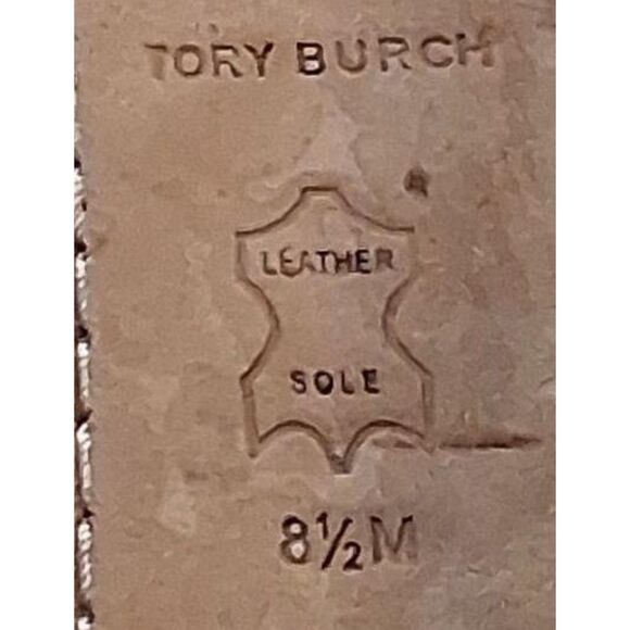 Size 8 1/2-M Tory Burch "GEORGIA" Gingerbread Block Heel Pump shoes - Picture 7 of 7